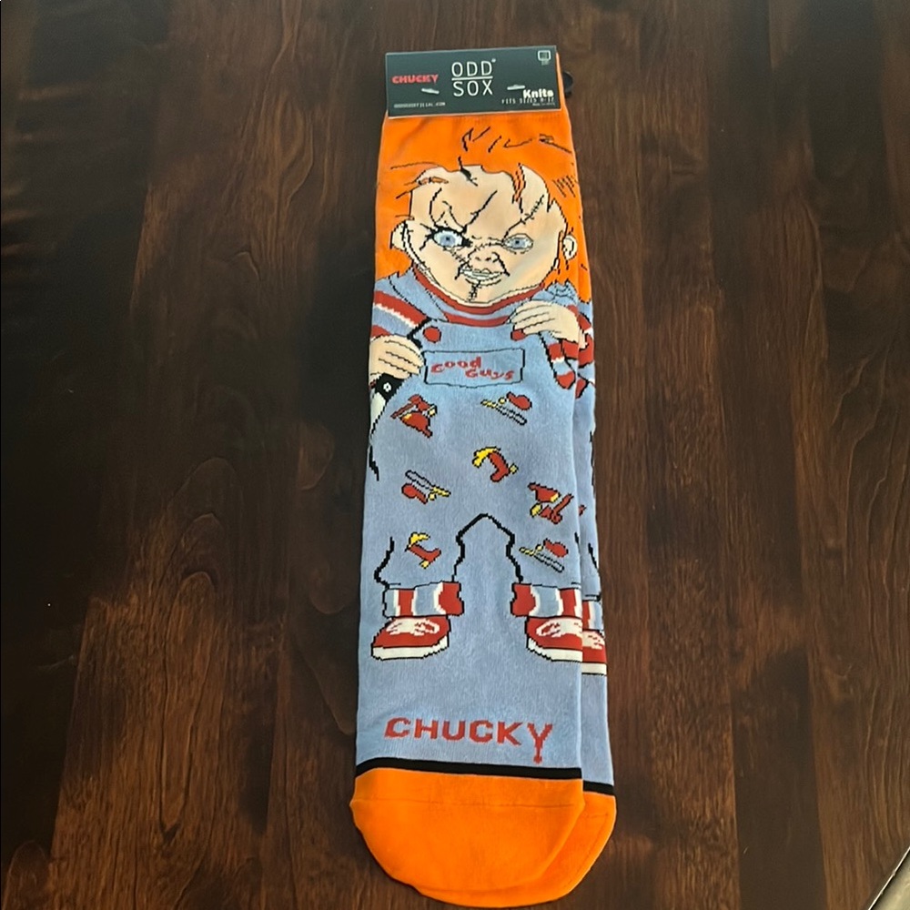 Chucky Blue and Orange Socks.  NWT